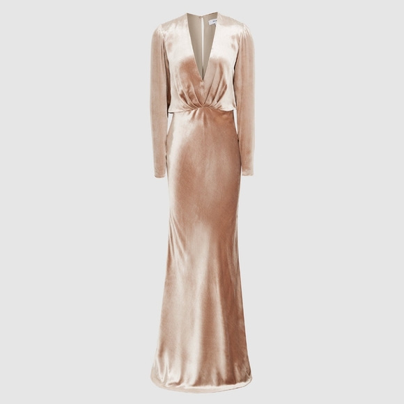 NWT REISS | Klara Velvet Plunge Gown *Hard to find!* - Picture 4 of 8